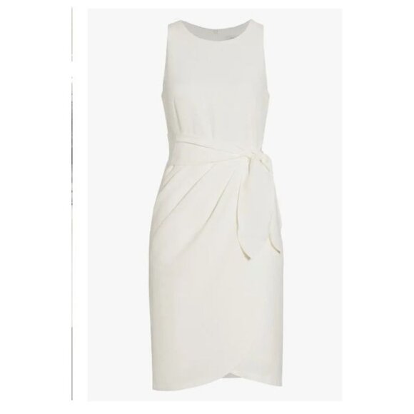 🆕JULIA JORDAN Asymmetrical Sheath Dress Sleeveless Ivory 6 - Picture 5 of 13